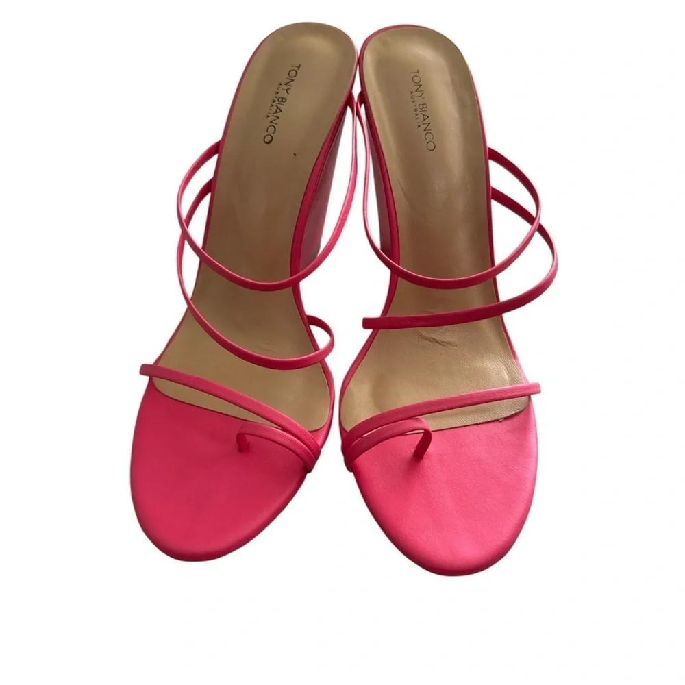 Tony Bianco Gaia Strappy Wedge Sandals Pink Size 9